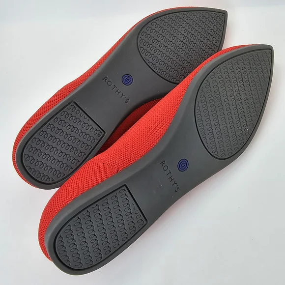 ROTHY'S Poppy Red Flats 6.5 - Picture 6 of 8